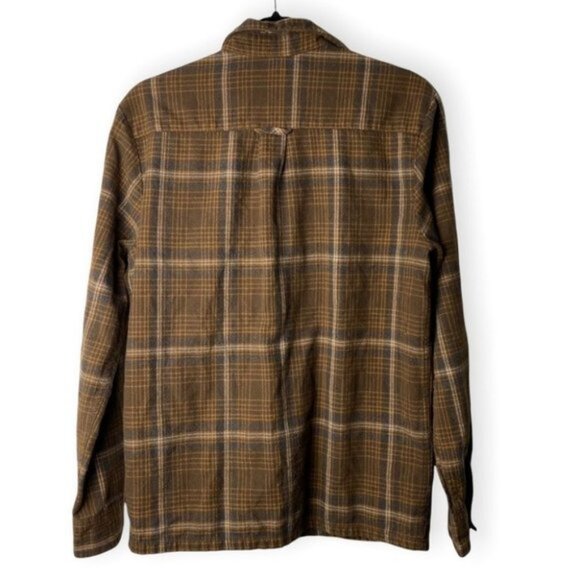 Volcom Mens Brown Plaid Classic Fit Button Up Long Sleeve Shirt - Picture 2 of 8